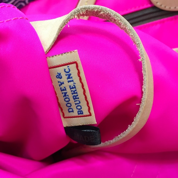 Dooney & Bourke Blue White Swirl Logo Tote Bag - Picture 4 of 10